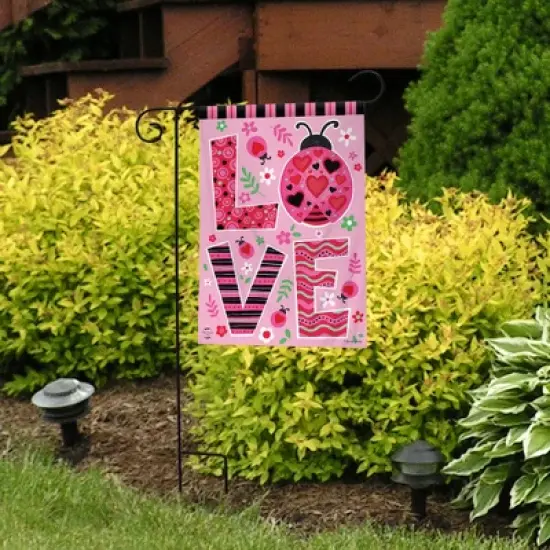 Briarwood Lane Valentine's Double Sided Garden Flag 12x18 For Outdoor Ladybug Love For Valentine's Garden Flag Flags For Outside image {3}