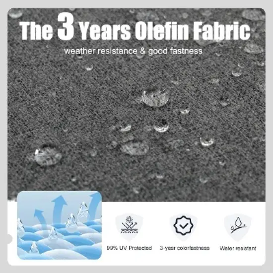 LayinSun Outdoor Patio Furniture Aluminum Loveseat, All-Weather Metal Sofa with 5" Thick Cushions for Porch, Balcony image {2}