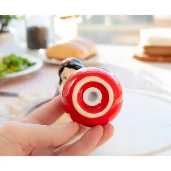 Silver Buffalo Disney Snow White and Apple Ceramic Salt and Pepper Shaker Set image {4}