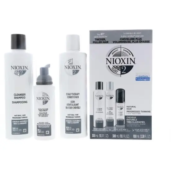 Nioxin System 2 Trio: Cleanser Shampoo 10.1 oz , Scalp Therapy Conditioner 10.1 oz , Scalp & Hair Treatment 3.38 oz image {4}