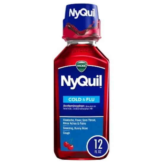 Vicks NyQuil Cold & Flu Medicine Liquid - Cherry - 12 fl oz image {8}