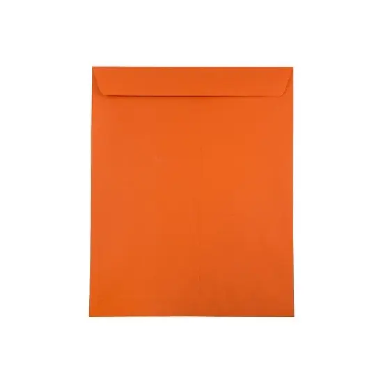 JAM Paper 10 x 13 Open End Catalog Colored Envelopes Orange Recycled 50/Pack (87766i) 87766I image {2}