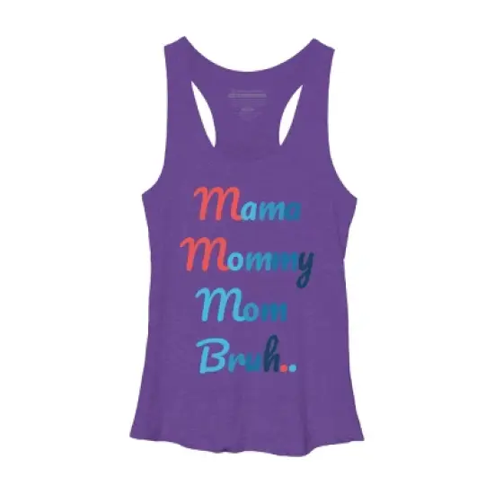 Women's Design By Humans Mother's Day Mama Mommy Mom Bruh By prsfashion Racerback Tank Top image {6}