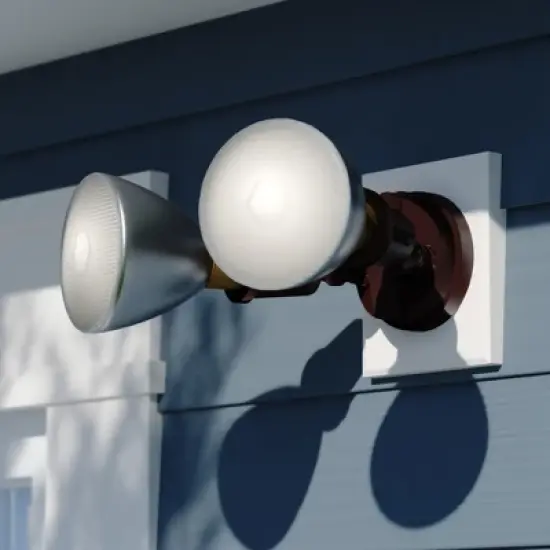 VAXCEL 2 Light Outdoor Security Flood Light with Adjustable Heads - Switch Controlled image {15}