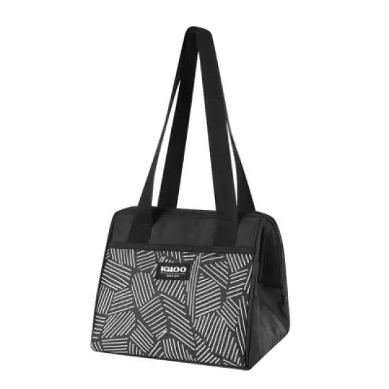 Igloo Print Essentials Leftover Lunch Bag  with Pack Ins - Black image {9}