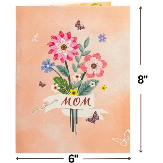 Frndly by Paper Love, 3D Bloom and Butterfly Pop Up Card, For All Occasion - Handcrafted 100% Recycled and Eco-Friendly, 8" x 6" Cover image {2}