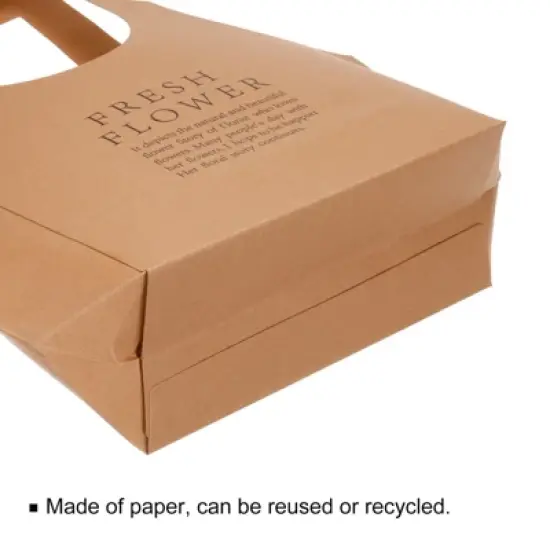 Unique Bargains Flower Bouquet Packaging Bag Paper Gift Bag with Handle 5 Pcs image {3}