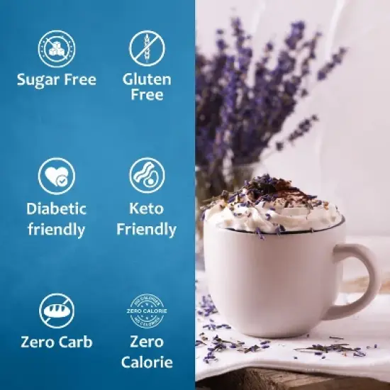 Syruvia Sugar Free Lavender Syrup - 25.4 fl oz. Premium Flavoring Syrup For Coffee image {3}