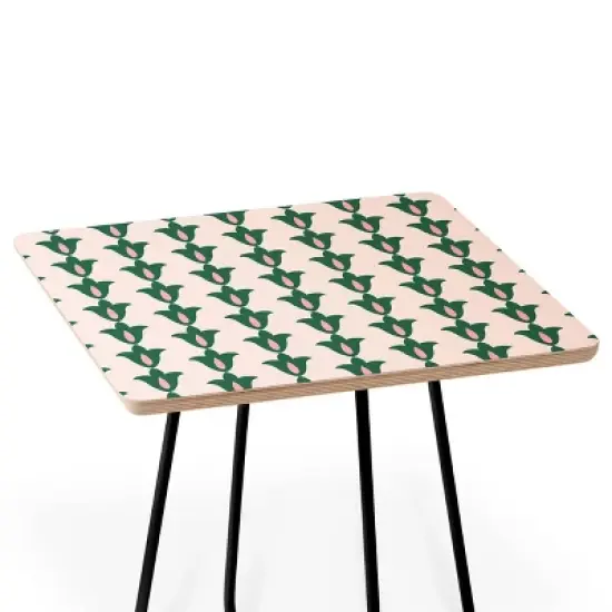 Maritza Lisa Retro Floral Pattern Side Table - Deny Designs image {1}