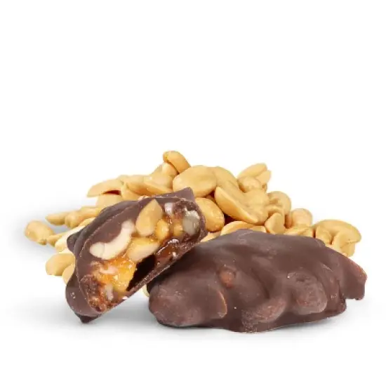Peanut Caramel Clusters with Dark Chocolate by It's Delish image {6}