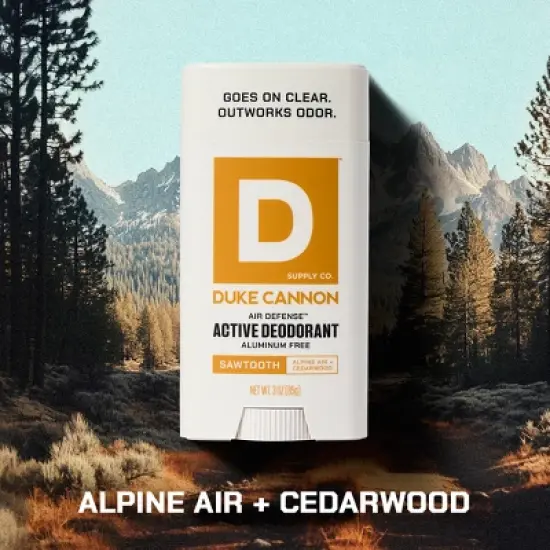 Duke Cannon Supply Co. Air Defense Active Solid Deodorant Stick for Men Sawtooth - Aluminum-Free 3oz image {6}