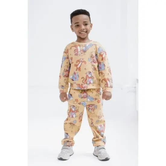 Disney Winnie the Pooh Waffle Knit Sweatshirt Pants Outfit Set Newborn to Infant image {1}