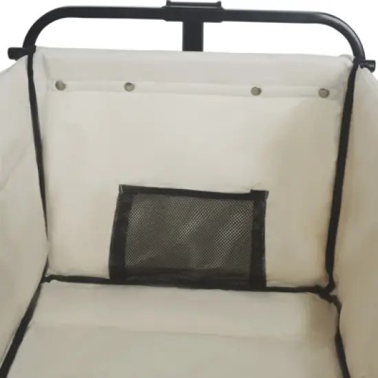 RISOKEYS Collapsible Wagon Cart,with 360&deg; Rotating Rear Wheels & All-Terrain Tires, 300LB Capacity for Camping,Beach,Outdoor,Beige image {13}