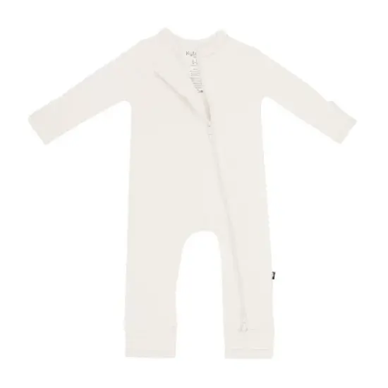 Kyte Baby Zippered Romper in Oat image {3}