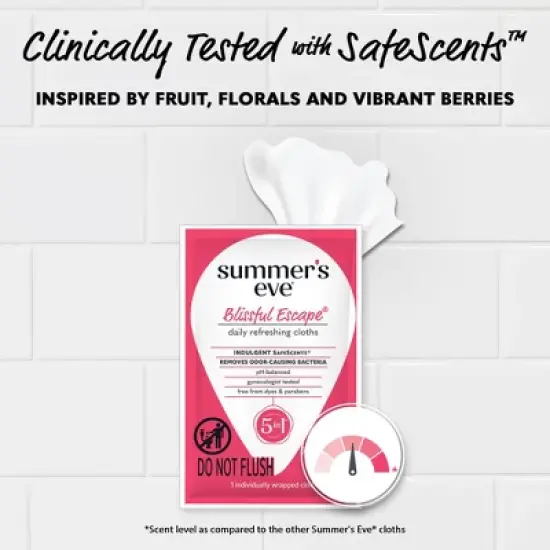 Summer's Eve Feminine Cleansing Wipes - Blissful Escape - 12ct image {4}