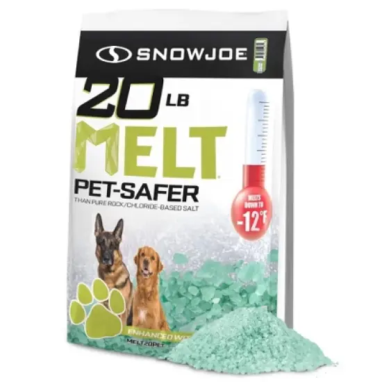 Snow Joe Pet-Safer Premium Ice Melt, CMA Formula for Driveways, Sidewalks, and Concrete, Long-Lasting and Non-Tracking, 20 Lbs, MELT20PET image {6}