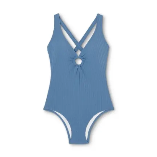 Women's Wide Ribbed Center Ring Medium Coverage One Piece Swimsuit - Kona Sol&trade; image {4}