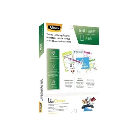 Fellowes Laminating Pouches Letter Size Hot Pouch 9 x 11.5 5 mil 100 pack 5743501 image {3}