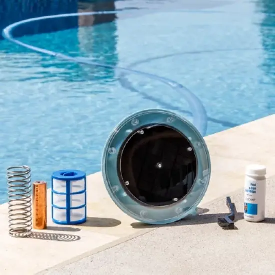 Solar Powered Pool Ionizer Reduce Chlorine for Above Ground or In-Ground Pool image {1}