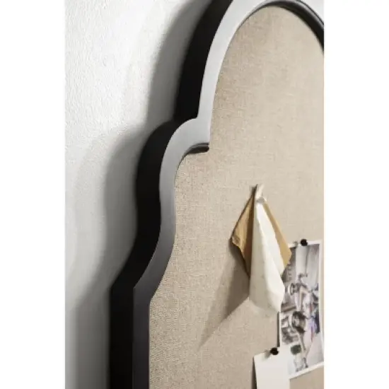 Kate and Laurel Hogan Arch Framed Pinboard, 24x36, Black image {5}