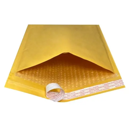 UOFFICE Pack of 200 Kraft Bubble Mailers 10.5" x 16" - #5 Self-Sealing Padded Envelopes image {3}