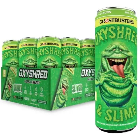 EHPlabs OxyShred Energy Drink - Zero Sugar, Zero Calories, with Amino Acids, Vitamin C, Green Tea Extract & Clean Caffeine - Slimer Lime (12-Pack) image {4}