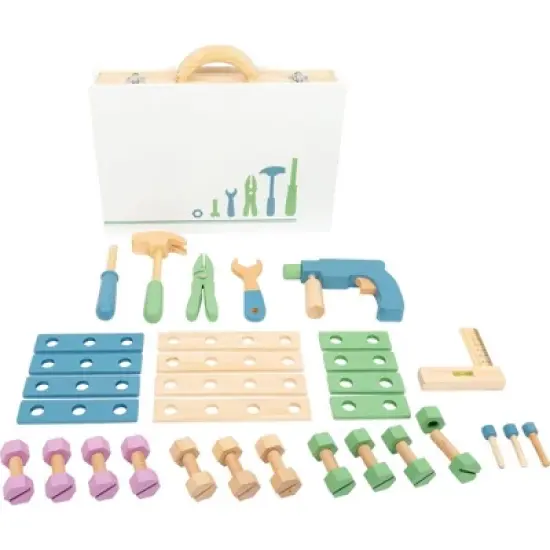 Small Foot Wooden Toys Premium Nordic Toolbox Playset image {1}