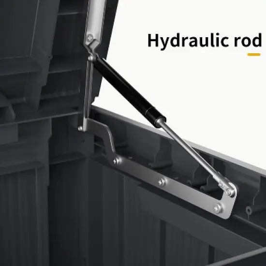 MaseiKar 120 Gallon Waterproof Deck Box, Lockable Resin Storage Box for Patio Furniture Cushions Garden Tools and Outdoor Delivery Storage, Black image {3}