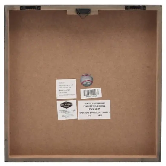 MLB Cincinnati Reds Baseball Hollow Wood Block Panel image {2}