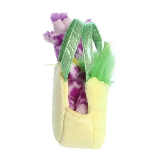 Aurora Small Pineapple Giraffe Fancy Pals Fashionable Stuffed Animal Purple 8" image {2}