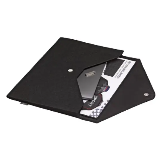 Smead Soft Touch Cloth Expanding File, 2" Expansion, Magnetic Closure, Tabloid Size, Black (70923) image {4}