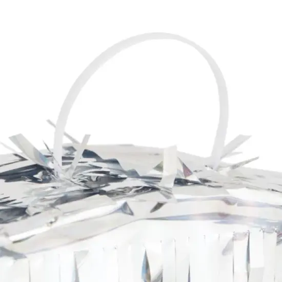 Blue Panda Small Silver Holographic Foil Number 8 Pinata for Kids 8th Birthday Party Decorations, 15.7 x 9 in image {4}