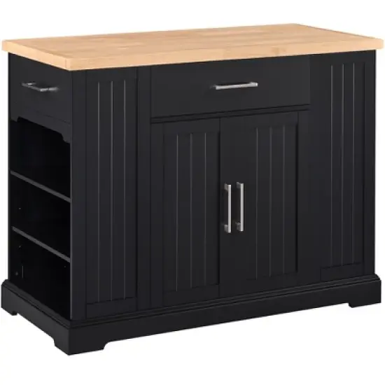 Yaheetech 36&Prime; H Wooden Kitchen Island Modern Storage Cabinet with Drawer image {7}