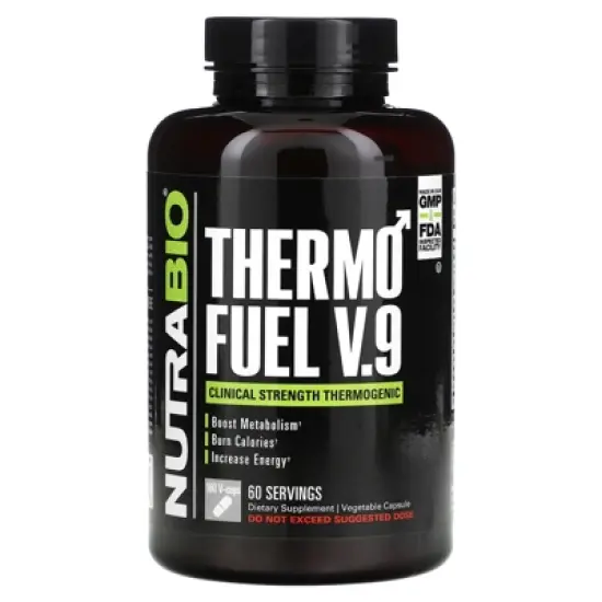 NutraBio ThermoFuel V.9 for Men, 180 V-Caps image {4}