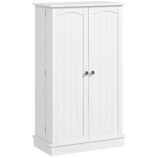 HOMCOM 41" Kitchen Pantry, 2-Door Kitchen Cabinet with 5-tier Storage Shelving, 12 Spice Racks and Adjustable Shelves for Dining Room image {3}