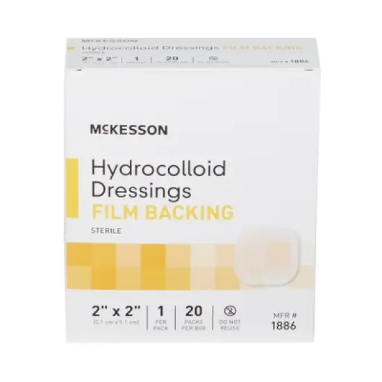 McKesson Hydrocolloid Dressing, Film, 2 x 2 in, 20 Count, 1 Pack image {3}