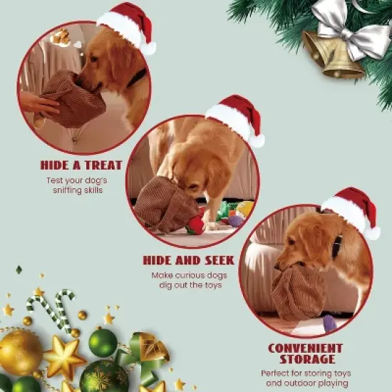 QuestaPack Small Dog Toys- 15 Pack Grocery Bag Fruits and Veggies Dog Squeaky Toys image {2}