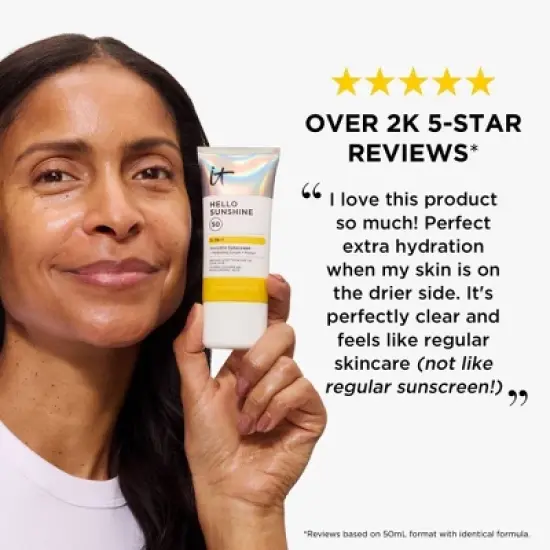 IT Cosmetics Hello Sunshine Invisible Face Sunscreen - SPF 50 - Ulta Beauty image {5}