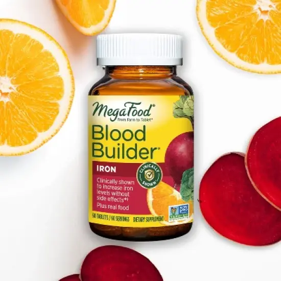MegaFood Blood Builder Vegan Iron Supplement Tablet image {4}
