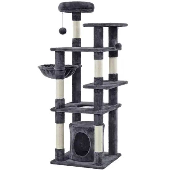 Yaheetech 56.5inch Multilevel Cat Tree Cat Tower with Scratching Posts image {7}