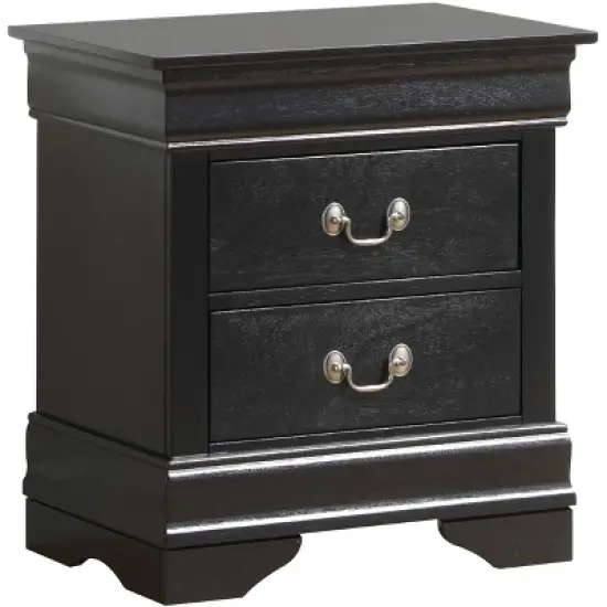 Passion Furniture Louis Philippe 2-Drawer Nightstand (24 in. H X 22 in. W X 16 in. D) image {9}