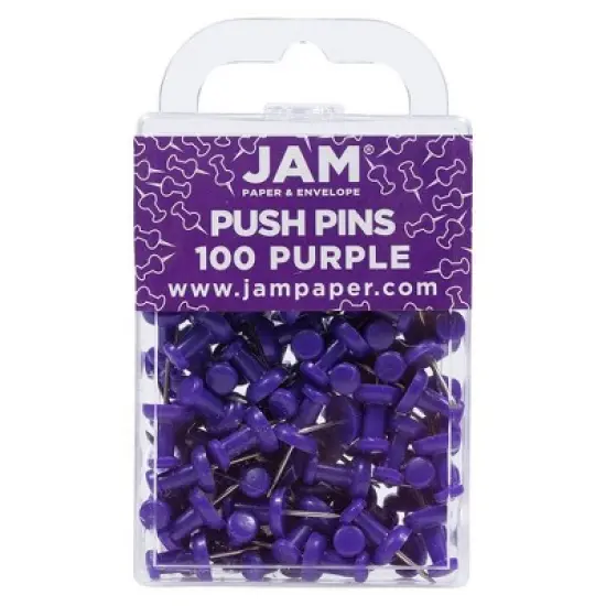 JAM Paper 100pk Colorful Push Pins image {11}