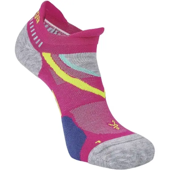 Balega UltraGlide No Show Running Socks - Electric Pink/Midgray image {1}