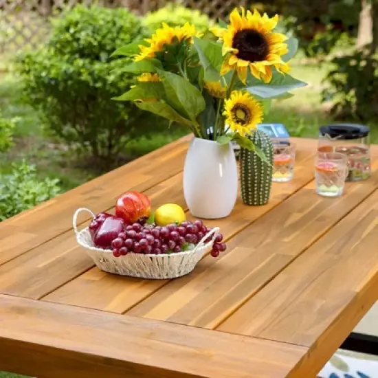 2pc Acacia Wood Patio Set with Bench - Captiva Designs image {7}