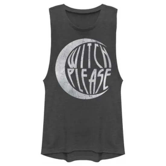 Junior's CHIN UP Halloween Witch Please Festival Muscle Tee image {3}