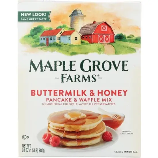 Maple Grove Buttermilk Honey Pancake Mix - 6 pack, 24 oz image {1}