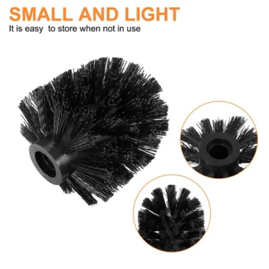 Unique Bargains Ball Shaped Dense Bristles Toilet Bowl Brush Replacement Head image {2}