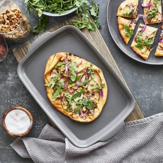 GreenPan Premiere Ovenware Ceramic Nonstick Cookie Quarter Sheet 13"x9" Gray: Aluminum, Dishwasher-Safe, PTFE & PFOA-Free image {2}