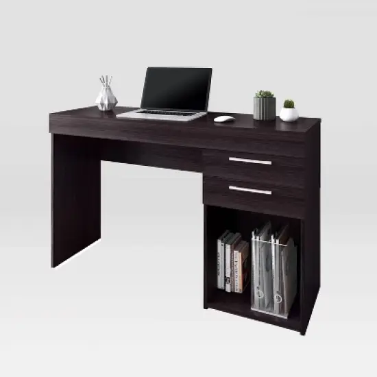 Home Office Workstation with Storage Espresso - Techni Mobili image {2}
