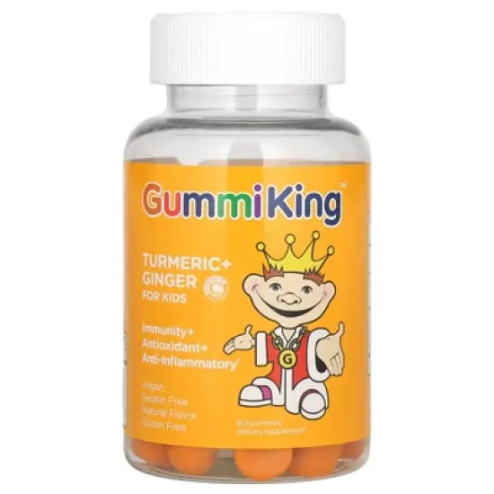 GummiKing Turmeric + Ginger For Kids, Mango, 60 Gummies image {3}